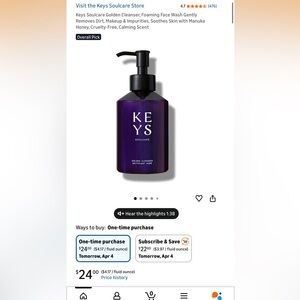 Keys Soulcare Golden Cleanser Foaming Face Wash